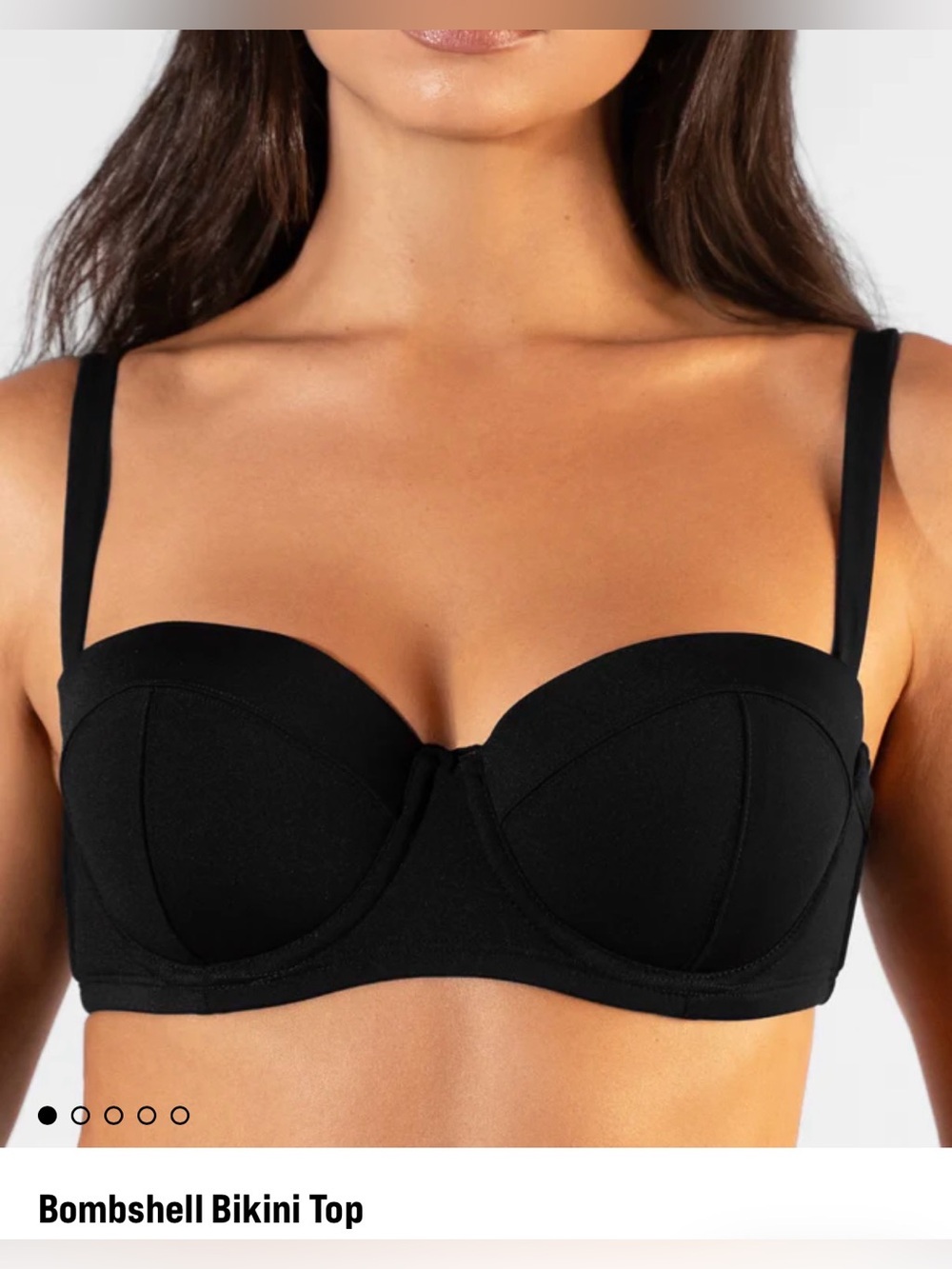 NWT: TA3 Bombshell Busty Bra Bikini Top, Supportive Wide Straps, sz. M